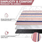 Waterproof Picnic Blanket 80" x 60" in Portable with Carry Strap for Beach Mat or Family Outdoor Camping Party, Park Blanket for Grass Park, Hiking, Travel, Concerts (Brown&Orange, 80" x 60")