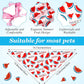 Weewooday 50 Pcs Fruit Dog Bandanas Bulk for Dogs Soft Bibs Adjustable Triangle pet Bandana for Small Medium Large Costume(Fruits Pattern, 19.7 x 13.8 x 13.8 Inch)