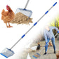 Large Chicken Poop Scooper, Heavy Duty Chicken Coop Scoop for Sand, 35" to 64" Adjustable Stainless Steel Handle, Multifunctional Sifting Shovel for Chicken Coop/Goat Stall/Stable Cleaning