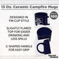 DISCOUNT PROMOS Custom Ceramic Campfire Coffee Mugs 13 oz. Set of 100, Personalized Bulk Pack - Perfect for Tea, Espresso, Cappuccino, Hot Cocoa - Blue