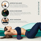Oceanfoam Tidal Roller - Dark Navy - Muscle Massage Foam Roller for Back Pain & Stretching - Firm and Ergonomic Wide Wave Textured - Yoga, Athletics, & Wellness - Full Size, 20" x 5"