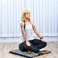 Leewadee Meditation Cushion Set – 1 Round Zafu Meditation Pillow and 1 Square Roll-Up Zabuton Meditation Mat, Pillows Bundle Filled with Kapok