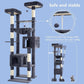 Hey-brother Tall Cat Tree Tower, Heavy Duty Scratching Posts with Large Platforms, Cozy Condos, Big Hammock, Toy Balls, Multi-Level Furniture for Indoor Adult Cats, 80.7 Inches, Smoky Gray MPJ039G