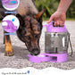 77oz Dog Travel Water Bottle, Large Portable Dog Water Bowl Dispenser, Leakproof Pet Drinking Bottle Dispenser for Hiking Camping Walking Travelling Beach Car Trips, No Spill, BPA Free,Purple
