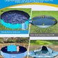 VISTOP Extra Large Foldable Dog Pool XXL, Hard Plastic Shell Portable Swimming Pool for Dogs Cats and Kids Pet Puppy Bathing Tub Collapsible Kiddie Pool (67inch.D x 11.8inch.H, Blue)