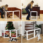 Freestanding Panel Dog Gate for Indoor, Doorways,Stairs, or Hallways,Foldable Wooden Dog Gates for House,Pet Gate for Dogs,Dog Fence, Puppy Gate,Support Feet Included,32 "Height-2 Panels,White