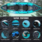 UPWELL 11'/14'6”Inflatable Kayak with Drop Stitch Floor and Accessories Including Kayak Seat with Thickened Cushion, Paddle, Fin, Repair Kits, Carry Bag and Hand Pump