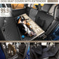 XL Truck Back Seat Extender for Dogs, PU Leather Hard Bottom Car Seat Cover for Dogs,Heavy Duty Dog Car Seat Cover for Back Seat, Waterproof Dog Hammock for Truck, F150, Ram1500 and Large SUV
