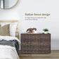 Cat Litter Box Enclosure with Litter Trapping Mat; Handwoven Plastic Rattan Kitten House; No Installation Hidden Cat Washroom; Pet Crate for Balcony,Bedroom,Living Room