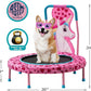 SSLine 36 inch Kids Small Baby Toddler Trampoline with No-Gap Spring Design, Mini Trampoline with Handle Bar and Safety Padded Cover, Indoor Outdoor Fun for Kids