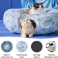 Lesure Cat Tunnel Bed for Indoor Cats - Cute Cat Donut Tunnel Toys with Washable Circle Cushion, Round Pet Peekaboo Cave Toy for Kitten/Puppy/Rabbit, Standard Ice Blue