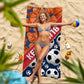 Personalized Beach Towel With Name, Custom Beach Towel with Text, Customized Basketball Football Microfiber Pool Towel, Quick Dry & Absorbent Swim Towel for Adult,Anniversary, Birthday, Summer Holiday