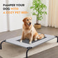 Elevated Dog Bed Raised Dog Bed Outdoor for Large Medium Size Dogs Place Bed Easy Clean Breathable, Comfortable,Rugged Durable Raised Pet Bed Up to 130 lbs,42in
