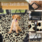 Dog Car Seat Cover, Durable Waterproof Scratch Proof Nonslip Dog Hammock, Back Seat Covers with Pocket for Cars SUVs and Trucks - S, Leopard/Black