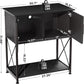 20-29 Gallon Aquarium Stand Metal Frame Fish Tank Stand with Cabinet Storage, for 20 Gallon Long Aquarium,30.7" L*16.5" W Tabletop,330LBS Capacity Black PG01YGB
