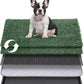 Dog Grass Pad with Tray, 30"x20" Medium Grass Pad for Dogs Potty with 2pcs Artificial Grass, Indoor Dog Litter Box for Balcony Apartment, Realistic, Washable, Less Odor