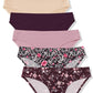 FINETOO 6 Pack Women’s Seamless Hipster Underwear No Show Panties Invisibles Briefs Soft Stretch Bikini Underwears XS-XL