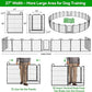 Dog Playpen Outdoor 24 Panels Heavy Duty Dog Fence 32" Height Anti-Rust with Doors Portable for RV Camping Yard, Total 54FT, 227 Sq.ft, Snowy Black