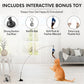 Snuggle & Play Cat Wall Shelves with Suction Cup Wand – 3 Mounted Steps, Climbing Wall Shelves and Furniture with Cat Wand