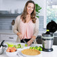Vinci Hands Free Electric Citrus Juicer, 1-Button Juicer Machine, Orange Lime Grapefruit Lemon Squeezer, Easy to Clean Orange Juicer Squeezer, Black/Stainless Steel