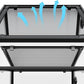 Oiibo 18" x 18" x 24" Glass Reptile Terrarium, Knock-Down Rainforest Reptile Habitat Tank with Front Opening Doors & Top Screen Ventilation, 30 Gallon Vertical Terrarium