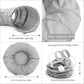 AUOON Cat Play Tunnel - Round Cat Tunnel with Bed | Interactive Cat Toys for Indoor Cats Kitten Kitty Puppy Rabbit Ferret (Light Grey)