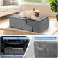 Dog Stairs for Bed 18.5" H, 4-Step Dog Steps for Small Dogs and Cats, Indoor Non-Slip Balanced Pet Stairs are Suitable for Puppy, Older Cat,Gery
