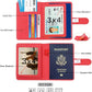 Melsbrinna Rfid Passport Holder for Travel women/Men, Cute Passport Wallet Rfid Blocking Card Slots, Rfid Passport Cover/CaseTravel Wallet, Passport Book Holder (1, Red4)
