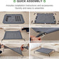 Love's cabin Elevated Cooling Dog Bed for Large Dogs, Portable Indoor & Outdoor Raised Pet Dog Cat Cot, Durable Summer Frame with Breathable Mesh, Grey, 48 inches