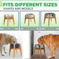 Dog Bowl Stand (12-inch High) - Ideal for Large Breeds - Adjustable Sideways, Slanted Feet - Elevates, Raises Pet Food Feeders, Water Dishes, Fountains, Dispensers - Bamboo Stand Only
