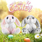 My OLi Bunny Stuffed Animal Pack of 2 Plush Rabbit 7in Stuffed Bunny with Floppy Ear Bedtime Friend Soft Toy Gifts for Girls Boys Kids, Gray & Pink