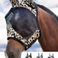 Harrison Howard LumiVista Horse Fly Mask Standard with Ears UV Protection for Horse Leopard Print XL Extra Full