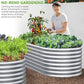 BTDVR 2 PCS 9 in 1 Tall 8×2×1.5ft Galvanized Raised Garden Bed Outdoor, Metal Raised Beds for Vegetables, Above Ground Garden Box for Flower, Steel Garden Bed for Gardening