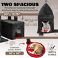 Large Cat Tree Tower for Large Cats, Cat Scratching Post, Self Grooming Post, Interactive Cat Toys, Oversized Perch and Basket, Heavy Duty 72", Black and Red