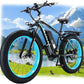 Electric Bike for Adults，26" x 4" Fat Tire Ebike，28MPH 1000W Motor Peak Power 2000W Electric Bicycles，48V 15AH Removable Battery，21 Speed Mountain Snow Beach E Bike