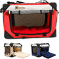 Extra Large Dog Cat Puppy Carrier 20"x13"x13" Foldable Soft Sided Travel Crate Portable Pet Kennel With Cushion Reduces Anxiety Saves Space Easy Vet Visits Secure Triple Entry Mesh Lightweight Durable