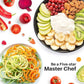 Spiralizer Attachment Compatible with KitchenAid Stand Mixer, Comes with Peel, Core and Slice, Vegetable Slicer(Not KitchAid Brand Spiralizer) (7 Blades)
