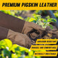 HANDLANDY Long Gardening Gloves for Men & Women, Cowhide Leather Rose Pruning Gloves- Breathable & Durable Gauntlet Glove (Large, Brown)