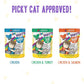 Weruva B.F.F. OMG - Best Feline Friend Oh My Gravy!, Yippy Ki Yay Yellows! Variety Pack, 2.8oz Pouch (Pack of 12)