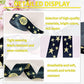 Printed Star Nylon Webbing 1 1/2 inch 6 Yards Heavy Duty Patterned Black Fabric Webbing Luggage Handle Jacquard Ribbon for Backpack Bags-Decorative Supplies-Clothing-Sewing-DIY Crafts & Projects