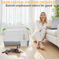 Stainless Steel Litter Box with Lid, XL Extra Large Cat Litter Box, Enclosed Metal Litter Pan with High Sided Enclosure & Scoop, Anti Leakage, Easy to Clean, Odor Control (White)
