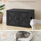 Feandrea Cat Litter Box Enclosure, Litter Box Furniture Hidden with Removable Divider, Indoor Cat House, End Table, 31.5 x 20.9 x 19.7 Inches, Ink Black UPCL002B01