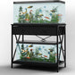 Fish Tank Stand 40 Gallon: Sturdy Aquarium Stand with Accessories Storage - Metal Fish Tank Table for 40-50 Gallon Reptile Breeder Turtle Terrarium - 35"X19.54" Weight Capacity 660 lbs