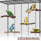Bird Perches, 5pcs Natural Wood Birds Stand Branch, Bird Perch Chewing Stick Cage Accessories Parrot Climbing Standing Branches Paw Grinding Fork Sets for Cockatiels Ringneck Parrots