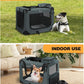 Extra Large Dog Crate with 2 Foldable Bowl, 36 Inch Collapsible Travel Dog Crate Kennel with Soft Blanket for Medium Dogs,Indoor & Outdoor (36" L x 25" W x 25" H, Grey)