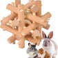 Wooden Chewing Toy for Small Animals, Natural Wood for Rabbit, Guinea Pig, Bunny, Chinchilla (Colorless)