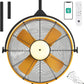 Orison 24.8'' Waterproof Outdoor Ceiling Fan, 6 Speed Ceiling Mounted Plug-In Cord Garage Fan with Remote&APP, 360-degree Manual Vertical Rotation, Hook hanging for Gazebo, Patio, Pergola (Yellow)