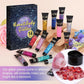 AROIC 14 Colors Body Glitter, Face & Hair Glitter Gel Set for Festival, Eye Shimmer for Women Glow in The Dark Rave Accessories Party Supplies, Face Paint Hair/Cheek/Eyelid Sparkle Makeup(18ml/Tube)