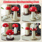 Cat Scratching Post Mushroom Cat Tree with Natural Sisal, Weighted Base & Interactive Ball - for Kittens to Adult Cats - Perfect for Indoor Cats (Red, Large 21 in, 7)