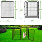 Garden Fencing 48in High, 8 Panels Total 17.7 Ft(L) Dog Fence Outdoor for Yard, Gate 21 in Wide with Low Sills. Lattice Panels for Outside, Dog Digging Fence Barrier, Garden Fences and Borders